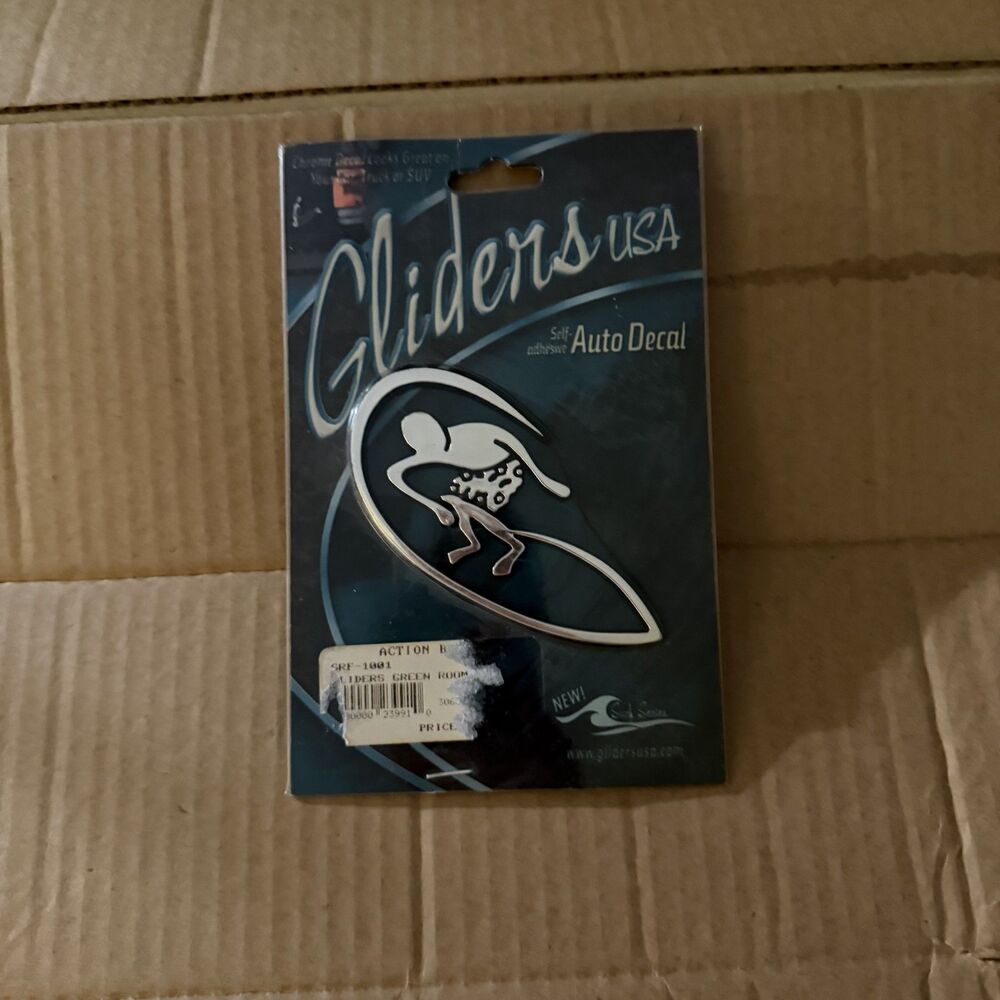 Gliders USA Self-Adhesive Auto Decal Surfer, early 2000s, new in box!